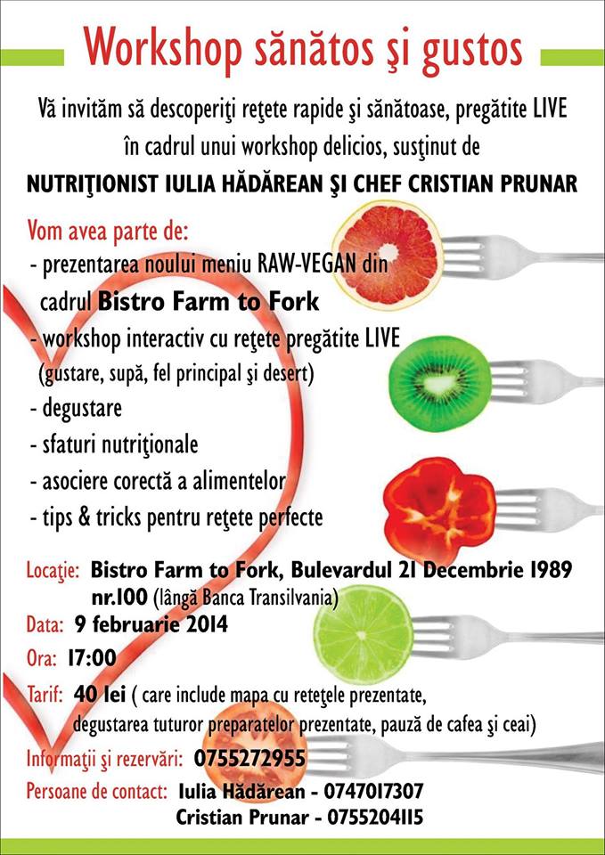 Recomandare de weekend: sănătate în farfurie la Farm to Fork