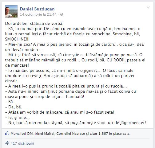 Cineva să-i cumpere o oglindă lui Daniel Buzdugan